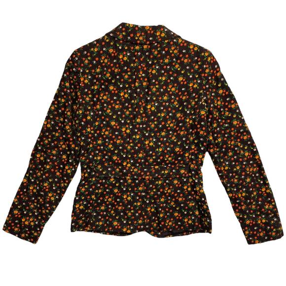 Vintage French Corduroy Floral Blazer - Picture 2 of 6